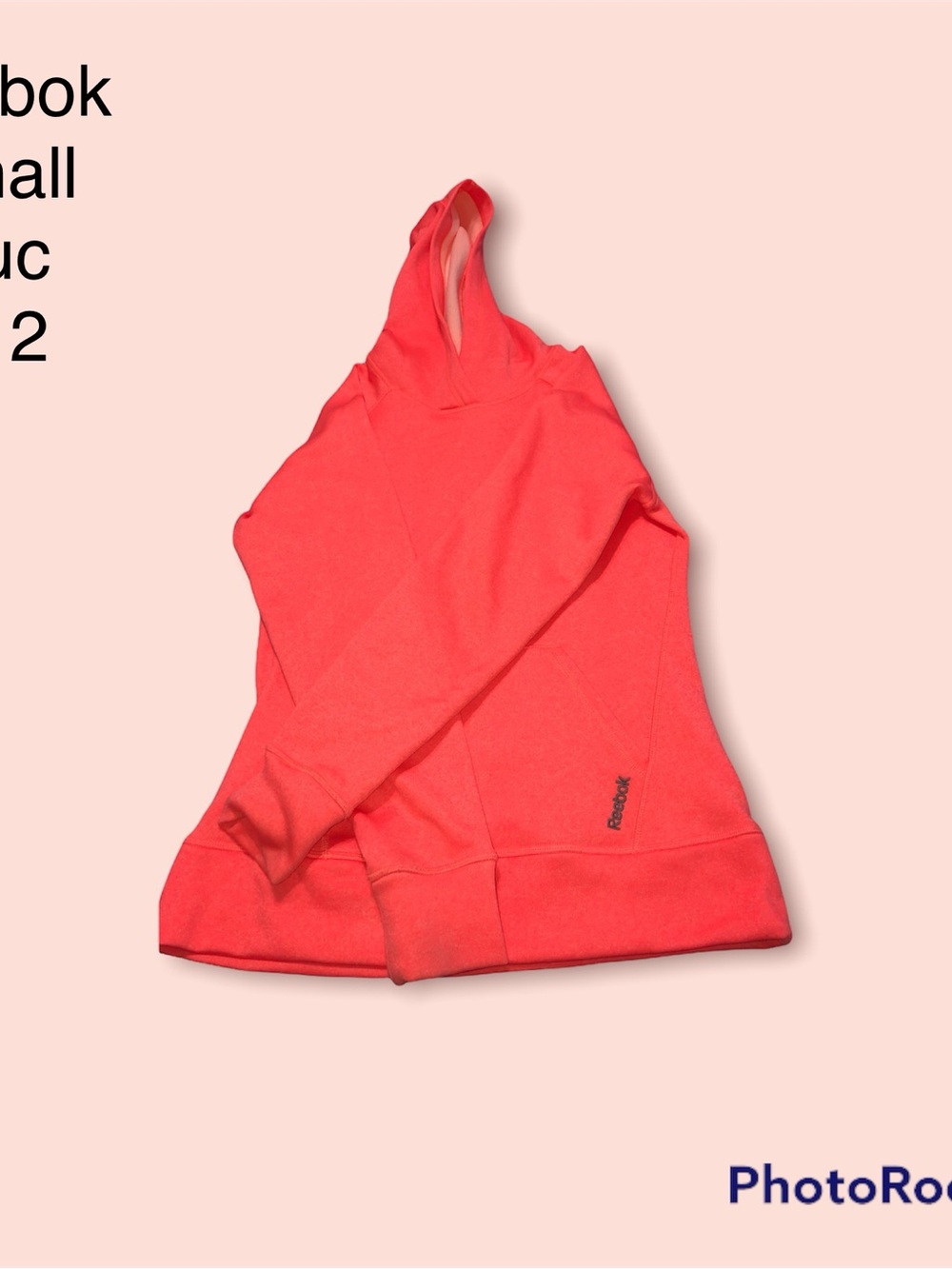 Reebok Women's Coral-Red Pullover Hoodie
